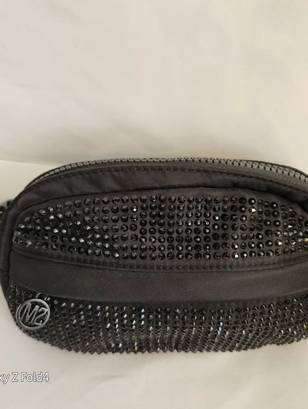 Michael Kors Black Crystal-Embellished Phone Case Pouch
